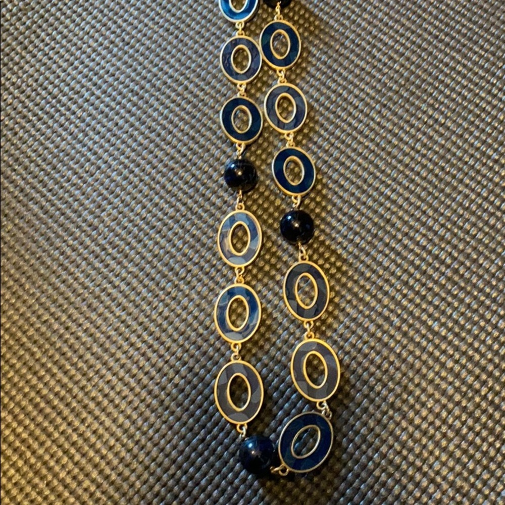 Lia Sophia blue necklace with matching bracelet